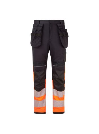 PW3 Modaflame Work HVO FR Bundhose mit Holstertaschen Klasse 1, 28, R, Orange/Schwarz