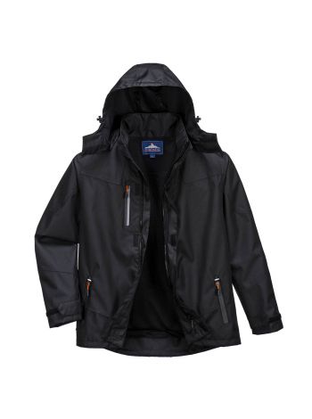 Klassische Regenjacke, 4XL, R, Schwarz