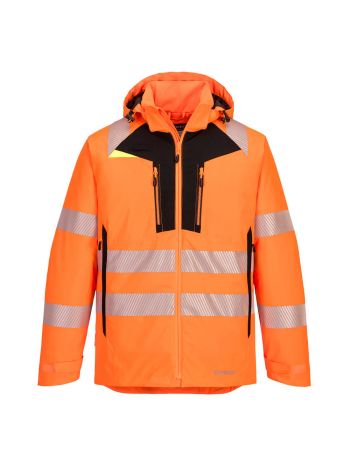 DX4 Warnschutz Winterjacke, 4XL, R, Orange/Schwarz