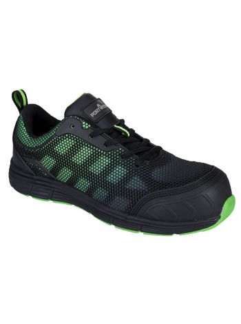 Portwest Compositelite Ogwen Low Cut Trainer S1P, 36, N, Schwarz/Gruen