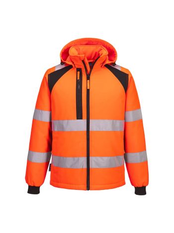 WX2 Hi-Vis gefütterte Softshelljacke (2L), 4XL, R, Orange/Schwarz