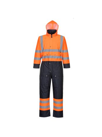 Warnschutz Kontrast Winter Overall, 4XL, R, Orange/Marine