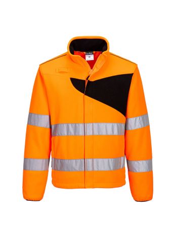 PW2 Warnschutz-Fleecejacke, 4XL, R, Orange/Schwarz