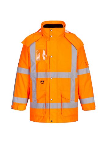 RWS Warnschutz 3 in 1 Verkehrsjacke, 4XL, R, Orange