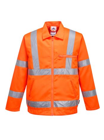 Warnschutz Pilotjacke aus Polyester-Baumwolle, RIS , L, R, Orange