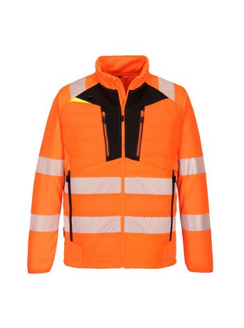 DX4 Warnschutz Hybrid Steppjacke, 4XL, R, Orange/Schwarz