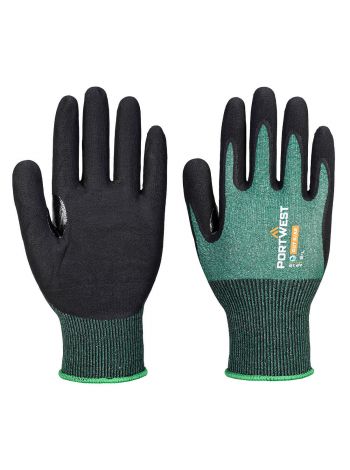 SG Cut B18 Eco Nitril-Handschuhe (Pk12), L, R, Gruen/Schwarz