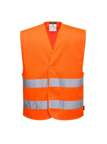 Warnschutz MeshAir Weste mit zwei Reflexstreifen, 4X/5X, R, Orange