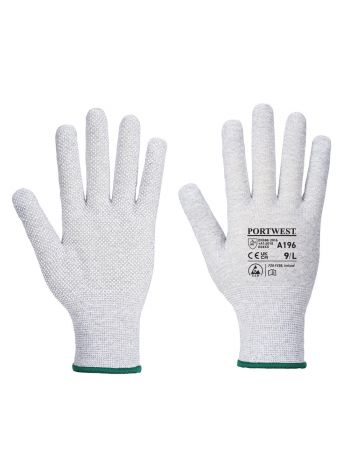 Antistatisch Micro Noppen Handschuh, M, R, Grau/Weiss