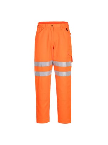 ECO Warnschutz-Arbeitshose, 28, R, Orange