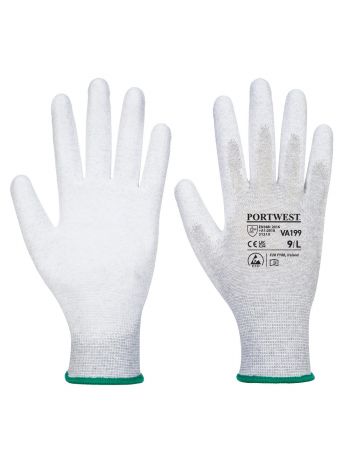 Antistatischer PU Handschuh für Verkaufsautomaten, M, R, Grau