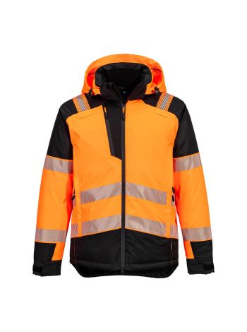 PW3 Warnschutz Winterjacke, 4XL, R, Orange/Schwarz