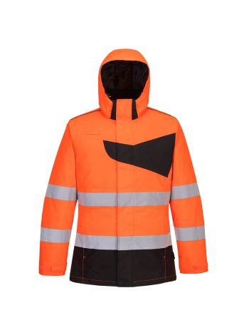 PW2 Warnschutz Winterjacke, 4XL, R, Orange/Schwarz