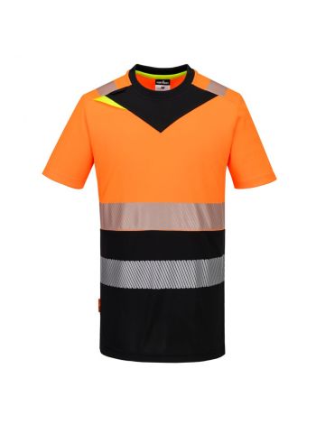 DX4 Hi-Vis T-Shirt kurzarm Klasse 1, 4XL, R, Orange/Schwarz