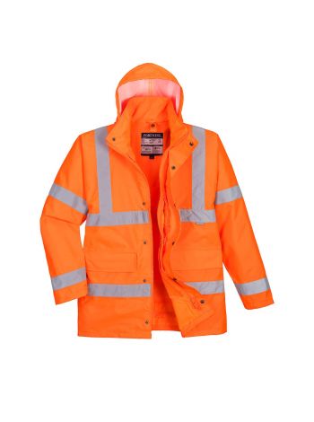 Warnschutz 4-in-1 Verkehrsjacke, 4XL, R, Orange