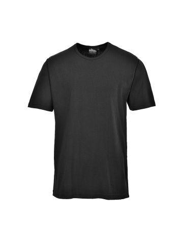 Kurzarm Thermo-T-Shirt, L, R, Schwarz