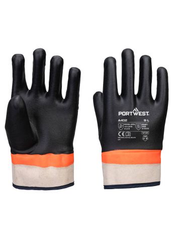 Grip PVC Double-Dipped Sandy, L, R, Schwarz/Orange