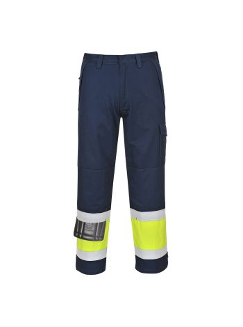 MODAFLAME Warnschutz Bundhose, L, R, Gelb/Marine