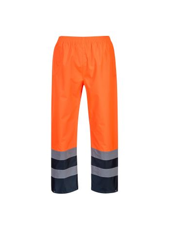 Zweifarbige Warnschutz-Hose, XL, R, Orange