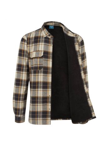 KA3 Sherpa gefüttertes Karohemd, L, R, Schwarz