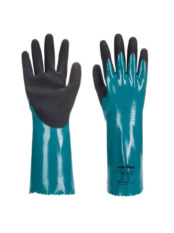 Grip Lite Handschuh mit Stulpe, L, R, Blau/Schwarz