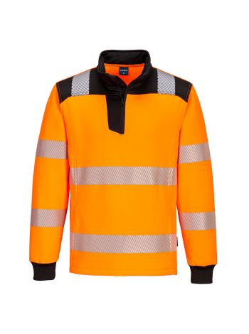 PW3 Warnschutz Sweatshirt, 4XL, R, Orange/Schwarz