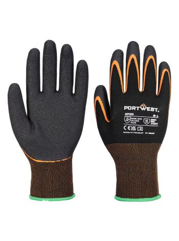 Grip 15 Nitril-Doppelhandschuh, L, R, Schwarz/Orange