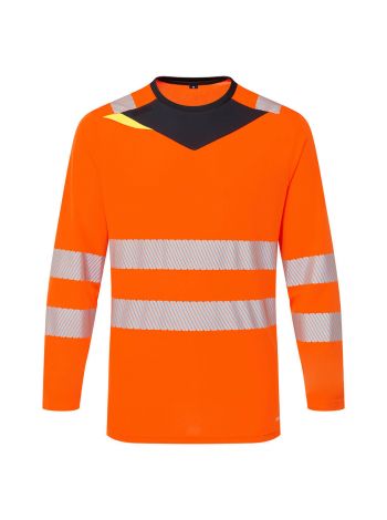 DX4 Warnschutz T-Shirt langarm, 4XL, R, Orange/Schwarz