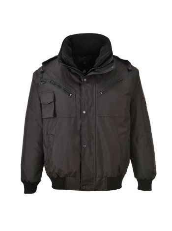 4-in-1 Pilotjacke, L, R, Schwarz