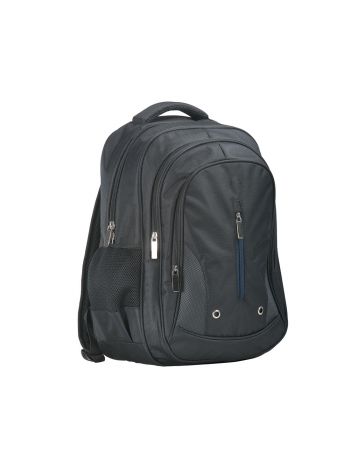 Rucksack mit 3 Fächern, , R, Schwarz