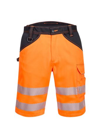 PW3 Warnschutz Shorts, 30, R, Orange/Schwarz