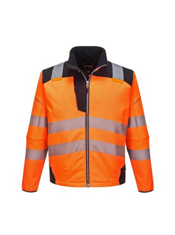 PW3 Warnschutz Softshelljacke , 4XL, R, Orange/Schwarz