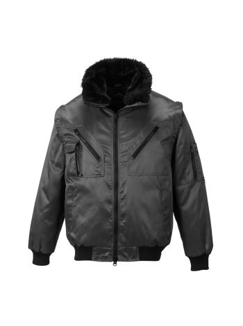 Pilotjacke, 4XL, R, Schwarz