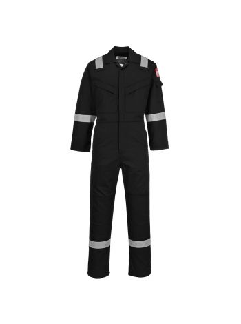 Flammhemmender, antistatischer Overall 350 g, L, R, Schwarz