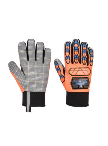 Aqua-Seal Pro Winter Stoßschutz- Handschuh, L, R, Orange/Blau