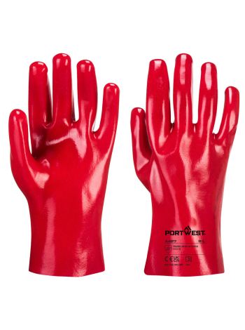 PVC Stulpenhandschuh, XL, R, Rot