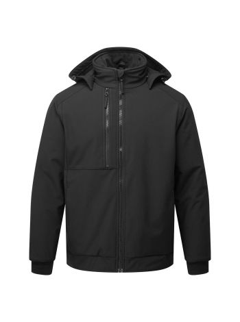 WX2 Eco Softshelljacke gefüttert (2L), L, R, Schwarz