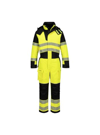 PW3 FR Modaflame Rain+ Hi-Vis Winter Holster Trousers, L, R, Gelb/Schwarz