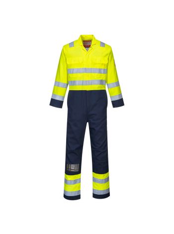 Bizflame Work Hi-Vis Anti-Static Schutzanzug, 4XL, R, Gelb/Marine