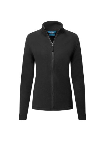 Damen-Eco Fleecejacke, L, R, Schwarz