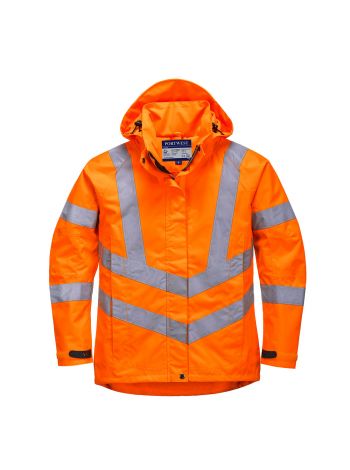 Atmungsaktive Warnschutzjacke für Damen, S, R, Orange