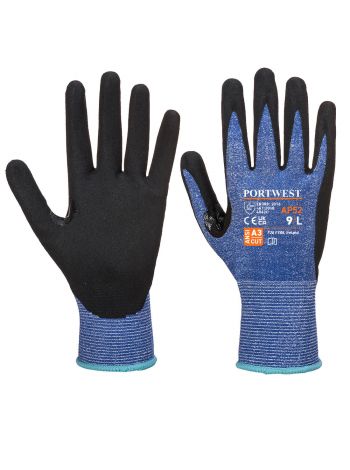 Dexti Ultra Schnittschutz-Handschuh, L, R, Blau/Schwarz