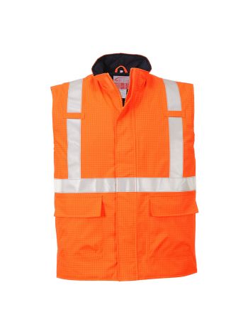 Bizflame Rain Warnschutz Multinorm Winterweste antistatisch, L, R, Orange