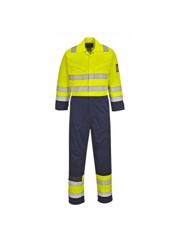 MODAFLAME Warnschutz Overall, 4XL, R, Gelb/Marine