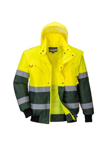 Warnschutz 3-in-1 Kontrast X Pilotjacke , L, R, Gelb