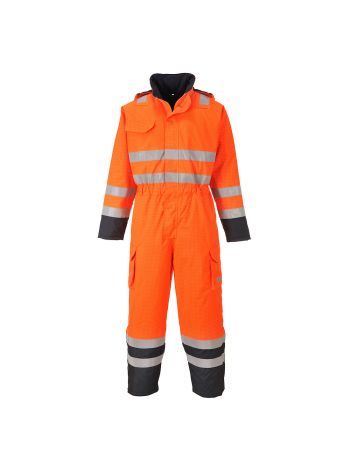 Bizflame Rain Warnschutz Multinorm Overall, L, R, Orange/Marine